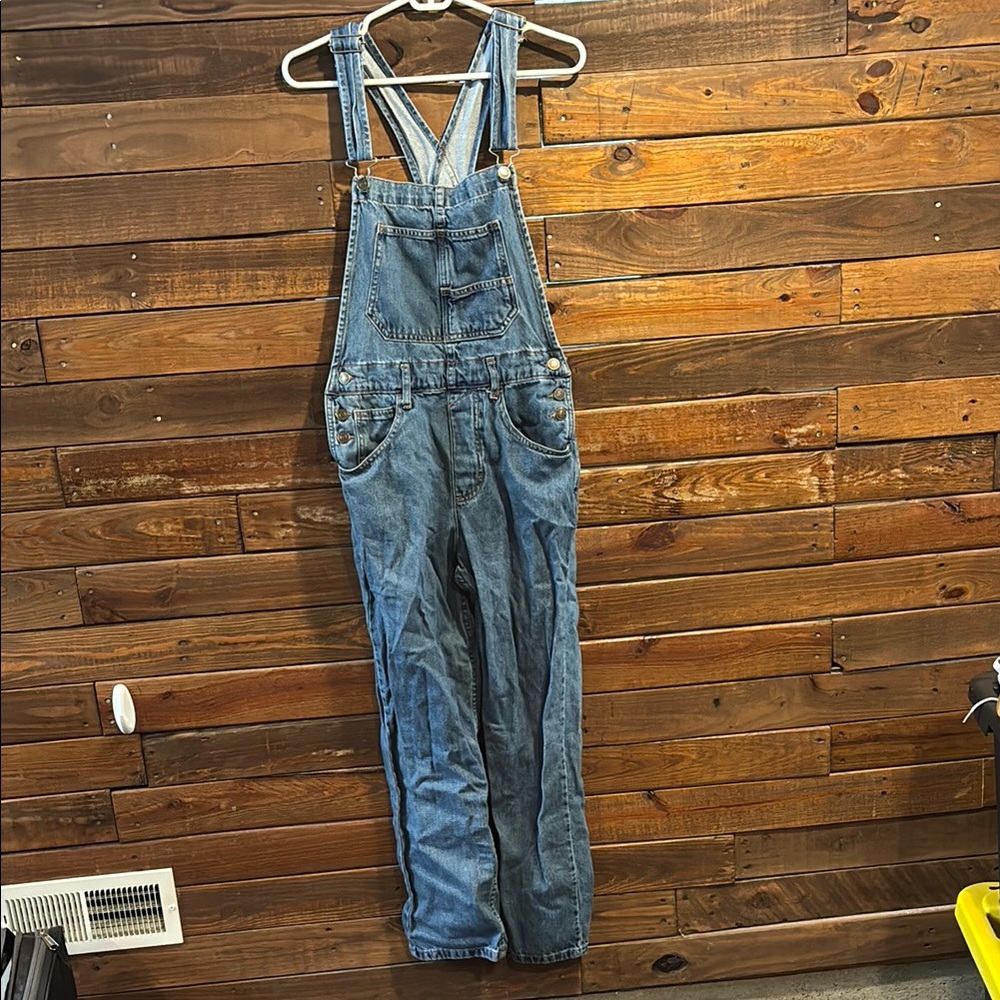 Free People Blue Denim Jumpsuit